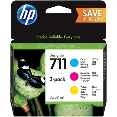 HP 711 (29ML) PACOTE (X3) ORIGINAL